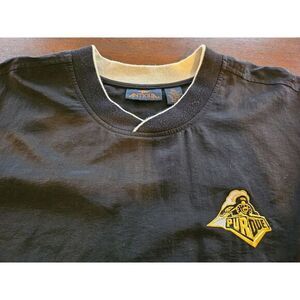 Antigua Mens XL Windbreaker Black V‎ Neck Pullover Purdue Boilermakers